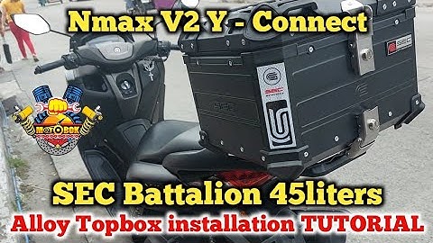 Nmax 2020 V2 SEC Battalion alloy topbox installation TUTORIAL.