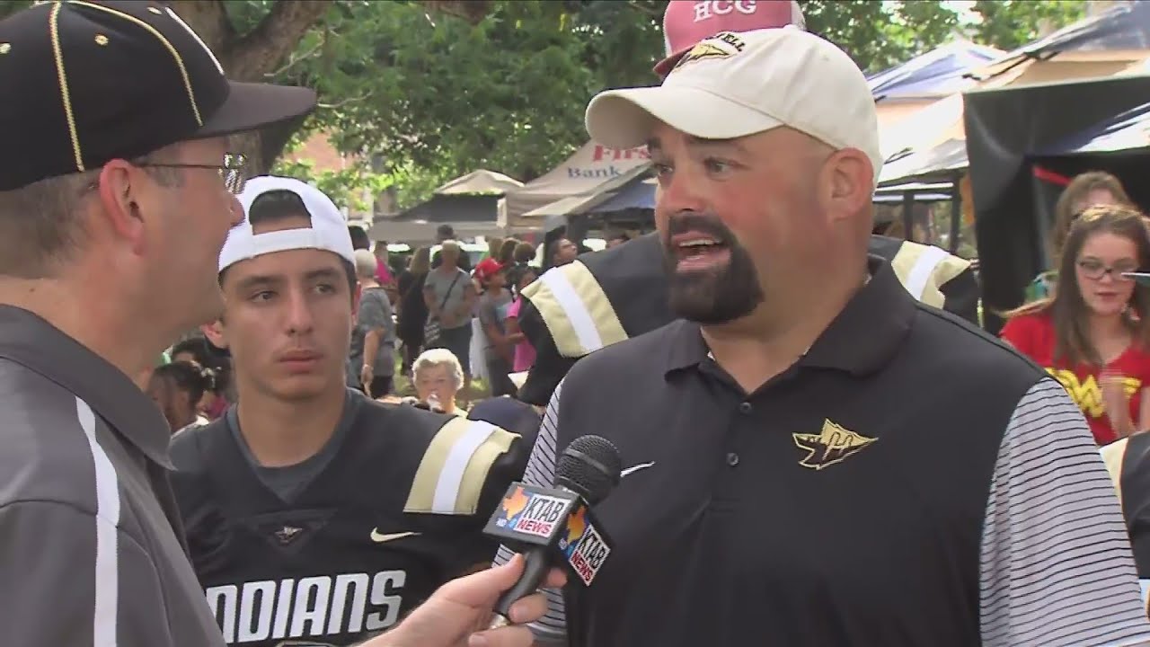 Haskell Football joins KTAB on the Road YouTube