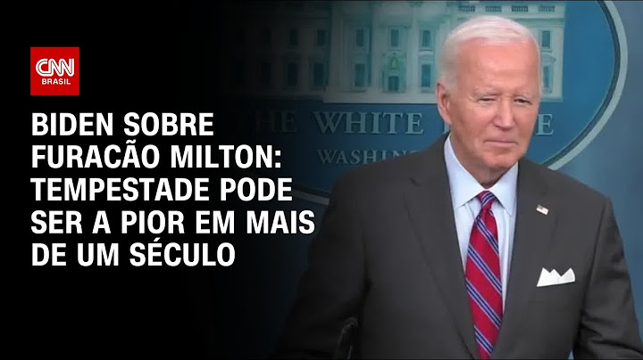 Biden sobre furacão Milton: Tempestade pode ser a pior em mais de um século | BASTIDORES CNN