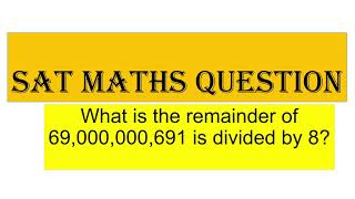 SAT Math Practice Question #18| SAT maths Preparation 2025| SAT One Question Daily