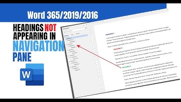 How to fix headings/paragraphs missing from the Navigation Pane - Word