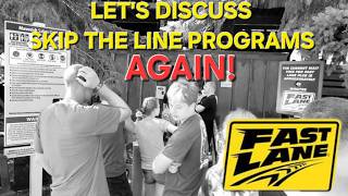 Skip the line programs at amusement parks...The controversy continues.