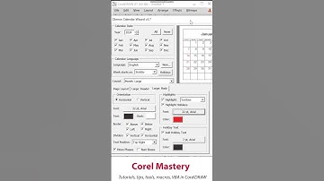 Tutorial on creating a calendar in CorelDraw