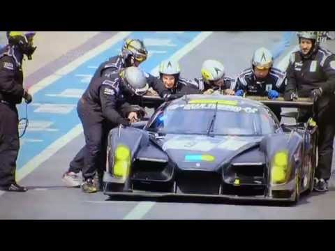24 hours Glickenhaus SCG 003 pushed out of the pit lane
