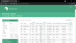 Slave Voyages Database  Showing Names Of Jews In Slavery