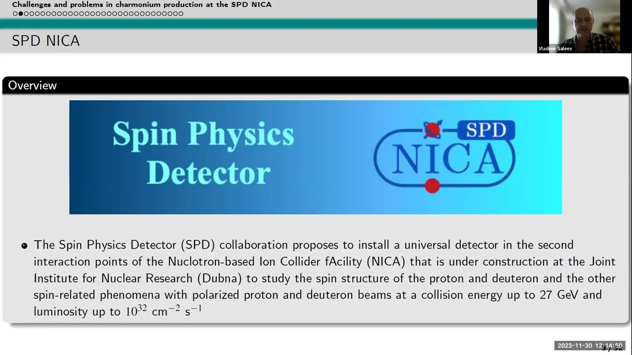 Vladimir Saleev, Challenges and problems in charmonium production at the SPD NICA