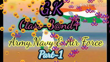 G.K Class3@nd4(Topic -ARMY, Navy@nd Air Force) Part-1 with Shreya Ojha