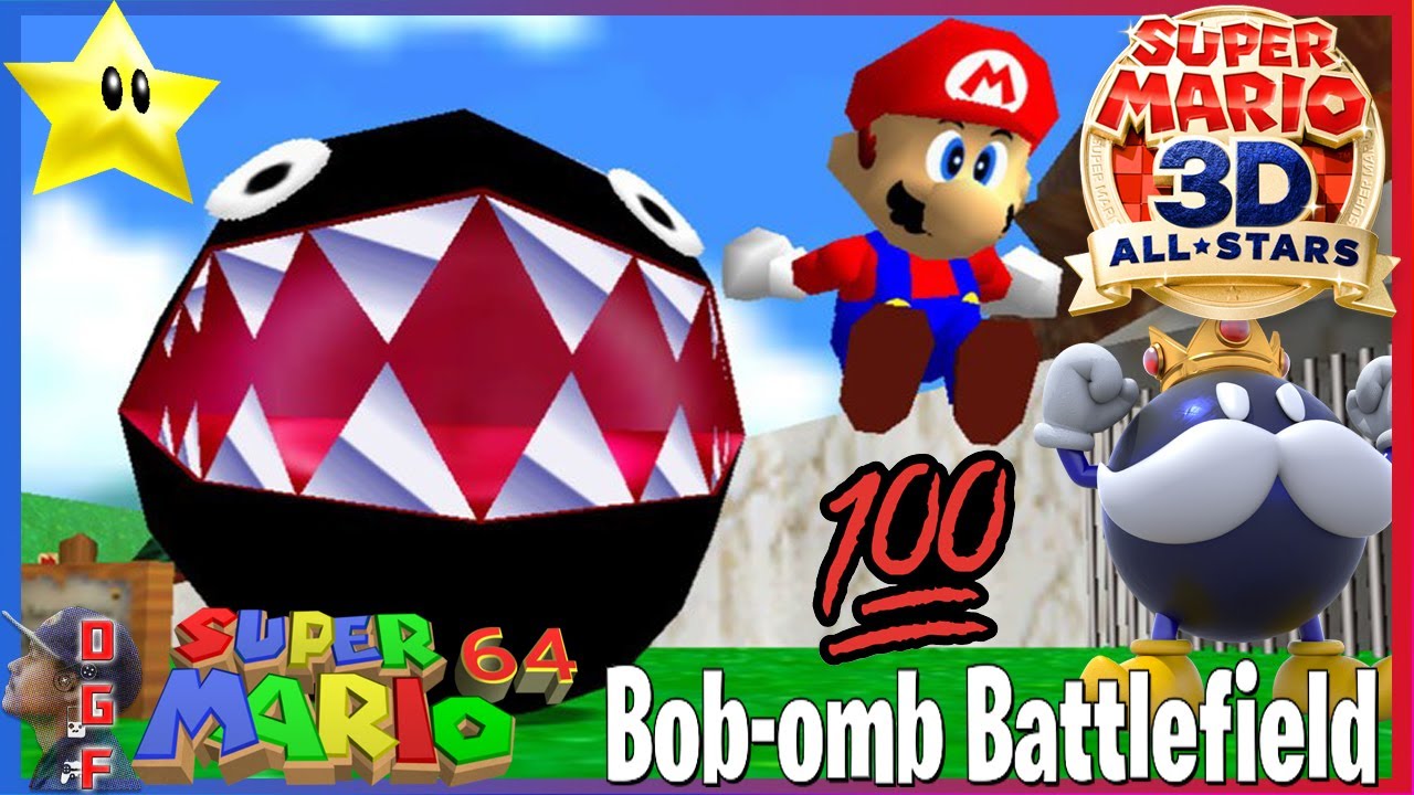 Super Mario 64 Swich how to pick up the Big Bob-omb King - 3D All-Stars 