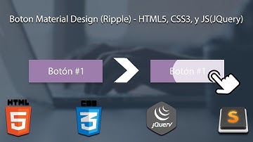 Botón Material Design (Ripple) - HTML5, CSS3, y JS(JQuery)