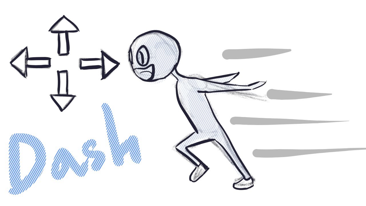 4 direction dash with cooldown for top down game in Gdevelop - YouTube