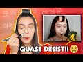 IMITEI um TUTORIAL de MAKE COREANA e 도와주세요 (socorro)!