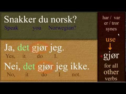 Basic Norwegian Sentence Structure part (1) Det-setning