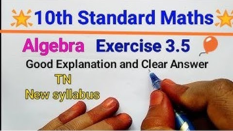 10th- Algebra- Operations of Rational Expression |Samacheer kalvi maths Exercise : 3.5 |MathsclassKI