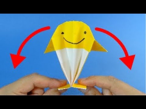 動く折り紙 宝くじのクーちゃん Action Origami Swinging Coo Chan Youtube