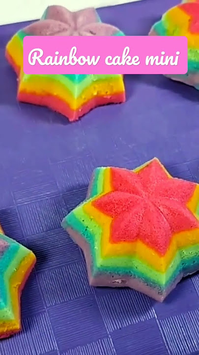 BOLU KUKUS PELANGI MINI - RAINBOW CAKE MINI #rainbowcake #rainbowcakekukus #bolukukuspelangi #fyp