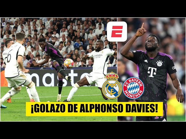 GOLAZO DEL BAYERN MUNICH. Alphonso Davies marca el 1-0 vs REAL MADRID | UEFA Champions League
