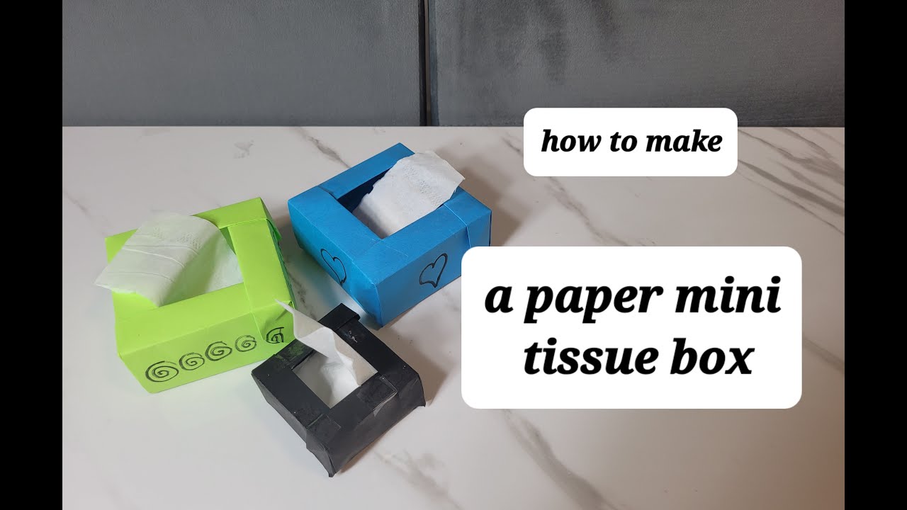 How to make a paper Tissue Box - YouTube