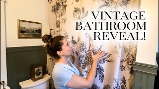 Extreme Vintage Bathroom Makeover (DARK ACADEMIA VIBES)! Thrifted Bathroom Decorating Ideas & DIY's!