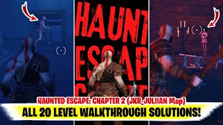 HAUNTED ESCAPE CHAPTER 2 Fortnite (All 20 Level HIDDEN PUMPKIN Solutions) | JKR_JULIAN Haunted