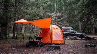 Cozy Camping in the RAIN / Lydarz Auto Inflatable Tent / Subaru Outback Wilderness