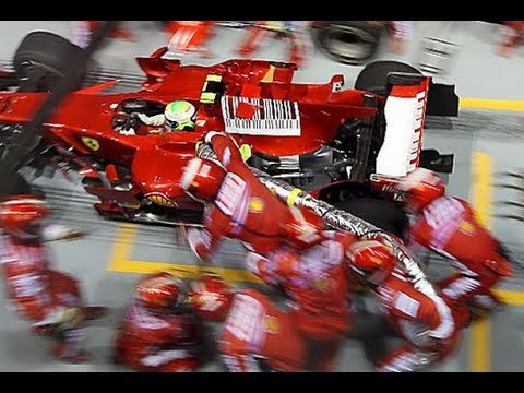 Singapore GP 2008 Ferrari Massa Pit Stop Distaster