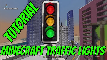 HOW TO MAKE REALISTIC MINECRAFT TRAFFIC LIGHTS (Minecraft City Tutoriasl)