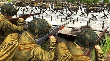 I built a US ARMY Wall Fortress in NEW WW2 Base Building Simulator Mod! - Gates of Hell