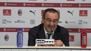 Milan-Juve 1-1, Sarri: "Rigore clamoroso. Polemica con Poste Italiane ridicola"