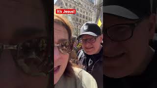 Jesus was at the Parade in NYC #nyc #travel #newyork #Easter