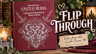 Tales From the Castle Ruins | Hanna Karlzon | Adult Coloring | Flip Through