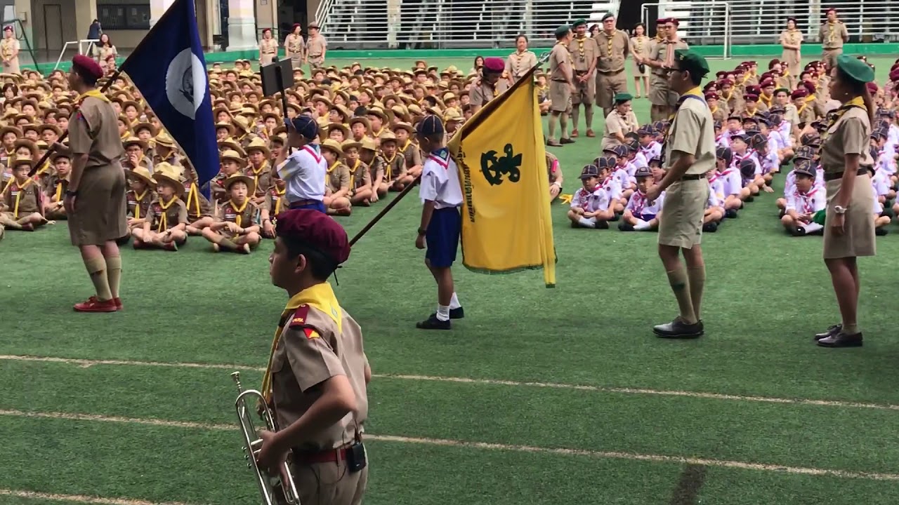 เป่าแตรเดี่ยวเปิดกองลูกเสือ เนื่องในวันสถาปนาลูกเสือแห่งชาติ