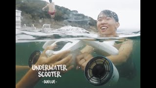 UNDERWATER SCOOTER Review ( White shark mix-SUBLUE) + Cinematic footage