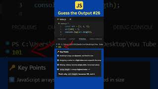 JavaScript Array Trick 😱 Why Length Becomes 101! #shorts #youtubeshorts #ytshorts #yt  26