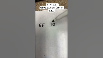 A number is divisible by 5 if… #maths #divisiblity