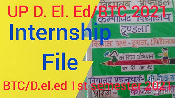 D. el. ed 1st semester internship file diet firozabad