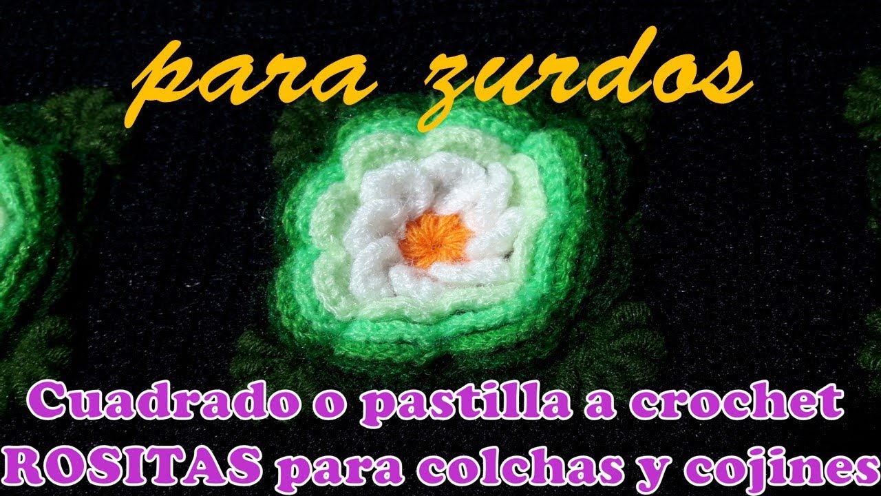 ZURDOS Muestra a pastilla Rositas para aplicar en colchas, cubrecamas y cojines paso a paso