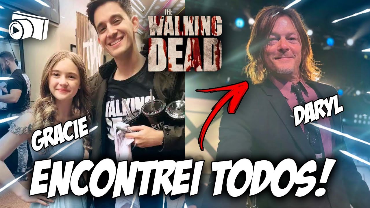FALEI COM DARYL E TODOS ATORES NO EVENTO DE THE WALKING DEAD + RICK GRIMES REACT!