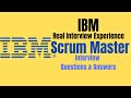 AGILE SCRUM MASTER INTERVIEW QUESTIONS & ANSWERS : IBM :2020