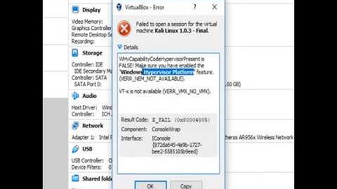 VirtualBox-Error | How to Enable the 
