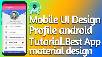 Mobile UI Design Profile android Tutorial - App material design android studio Bangla