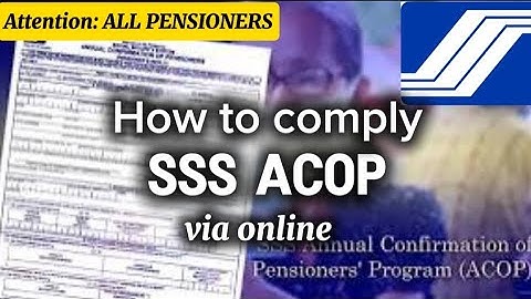 ✅SSS ACOP: how to comply SSS ACOP online|ACOP compliance online