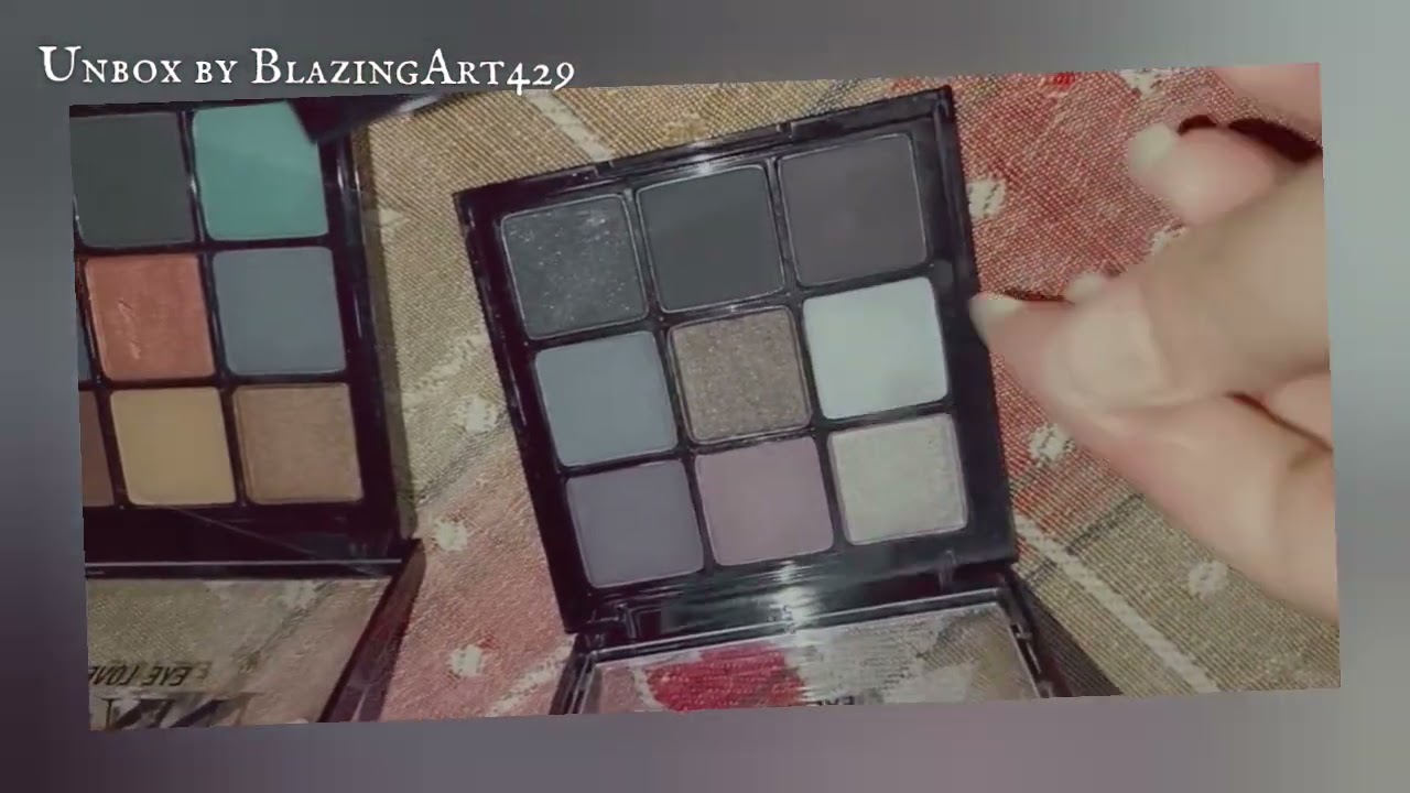 eyeshadow palettes from Nybae | unboxing video | Purple 