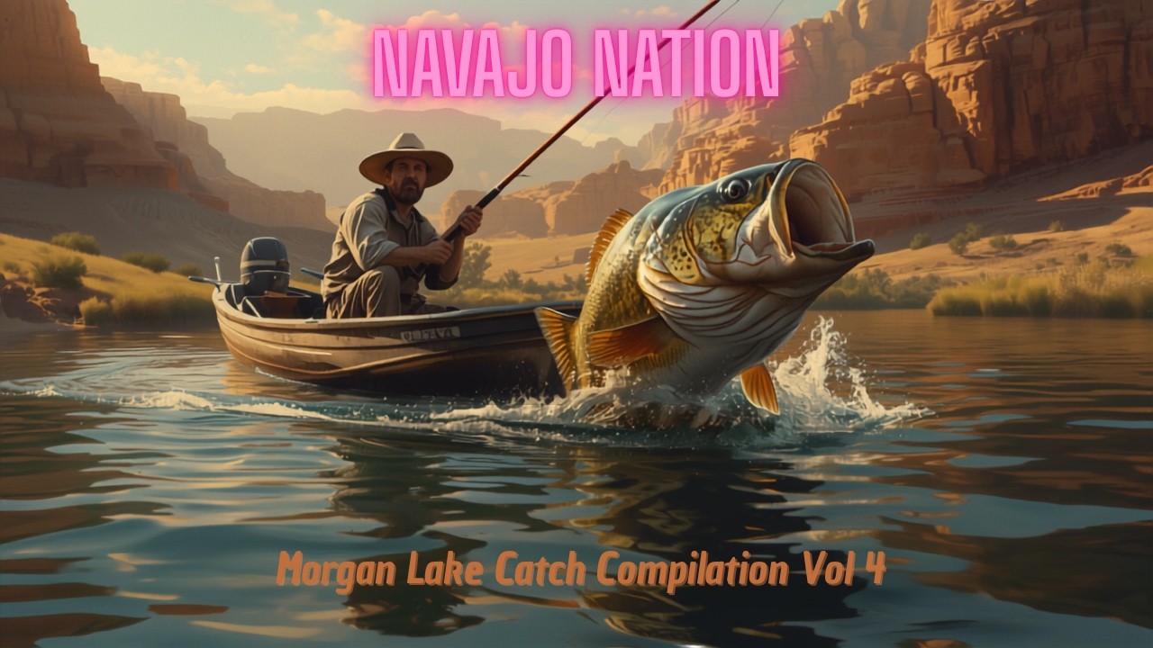 Navajo Nation Bass Fishing.  Morgan Lake Catch Compilation Vol 4