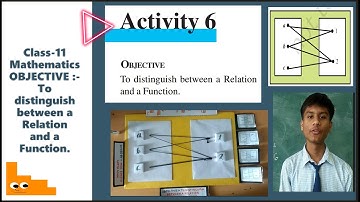 Class-11 || Mathematics || NCERT Activity-6 || To distinguish between a Relation and a Function-CBSE