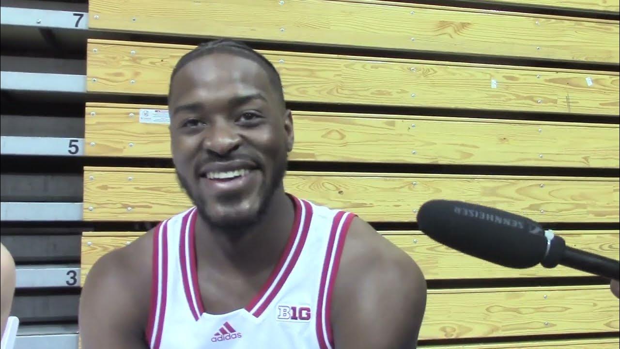 Indiana basketball 202324 media day roundtables Xavier Johnson YouTube