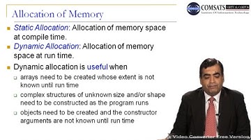 Allocation of Memory in Data Structure in Urdu|Hindi  CSC211 LECTURE 06