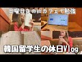 Vlog) 課題に追われる韓国留学生の休日💻韓国の大学生の課題はこんな感じです。