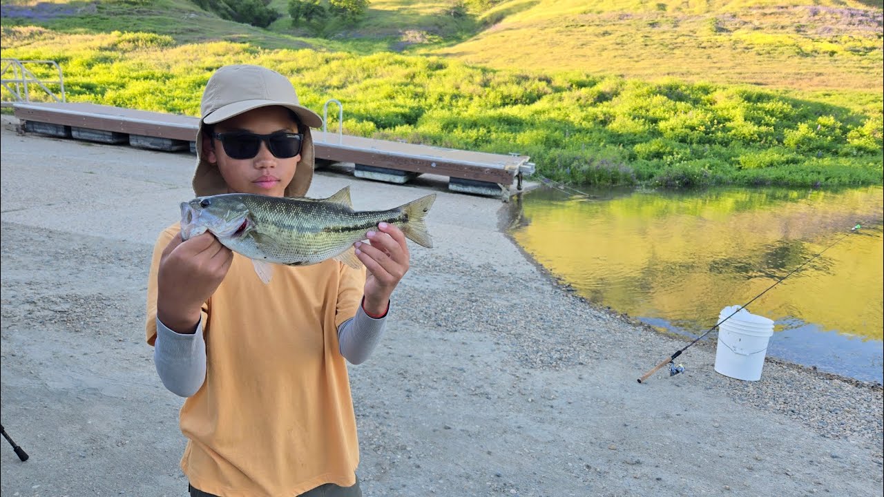 Little boy bass fishing pine flat lake 3/24/2025