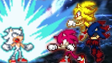 Sonic Chaos V4 JVL OP(AF) VS Multiverse Sonic V2 OP(AF) & Sonic TP OP(AF) & Sonic.Exe OP AF in Mugen