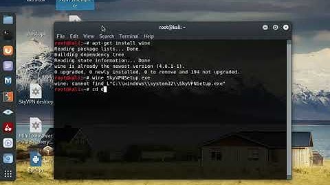 how to install exe file on kali linux